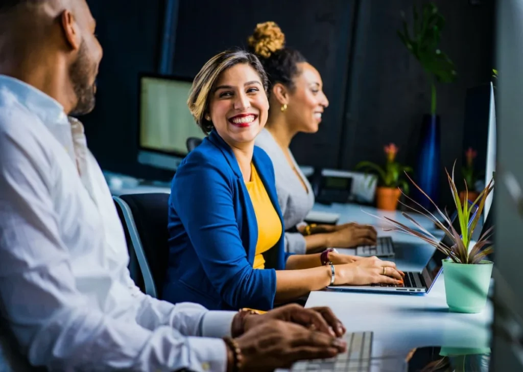 Photo by Jopwell: https://www.pexels.com/photo/woman-in-blue-suit-jacket-2422293/ - corporate meeting