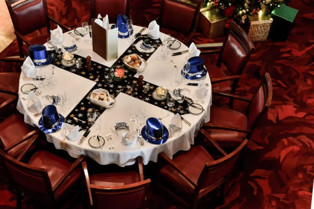 Photo by Frans van Heerden: https://www.pexels.com/photo/photo-showing-round-dining-table-720299/ -- holiday party