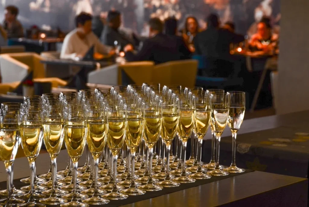 Image by Rudy and Peter Skitterians from Pixabay https://pixabay.com/photos/celebration-party-wine-champagne-3057027/ -- event production