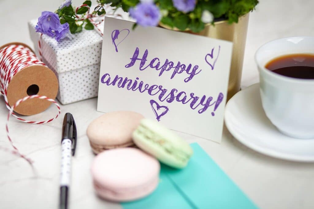Photo by George Dolgikh: https://www.pexels.com/photo/happy-anniversary-signage-2072175/ - anniversary party, event planning; event entertainment