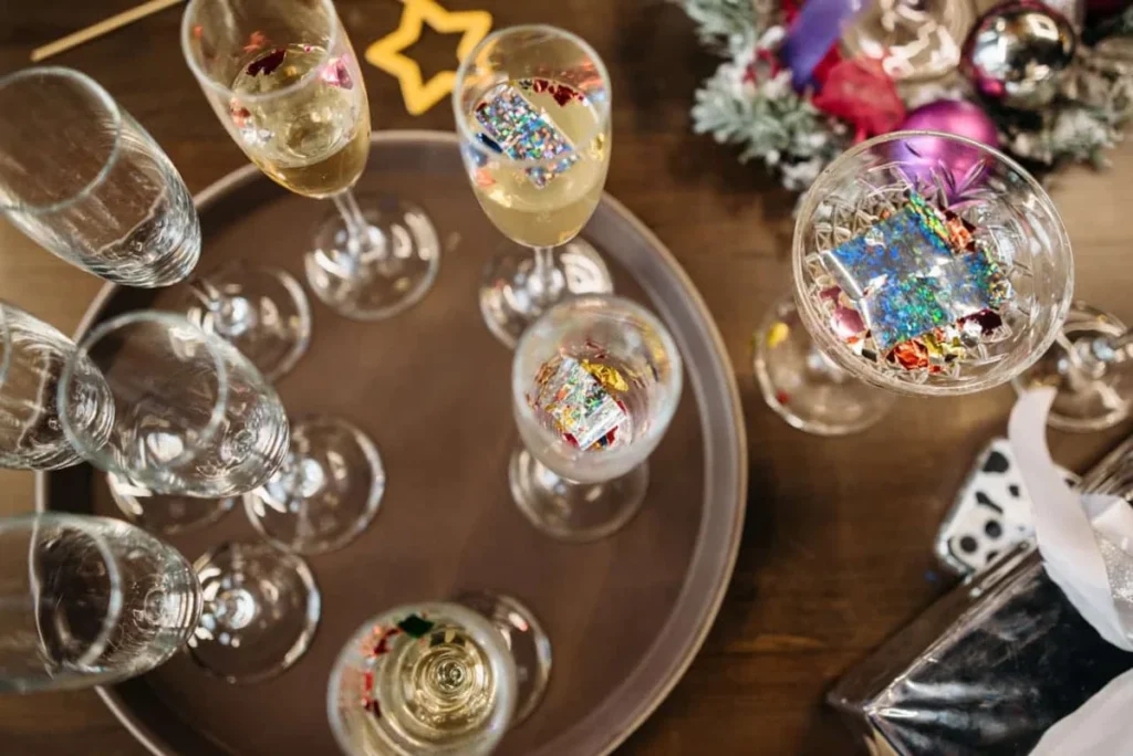 Photo by Pavel Danilyuk: https://www.pexels.com/photo/man-woman-bar-office-6405886/ -- nyc office parties