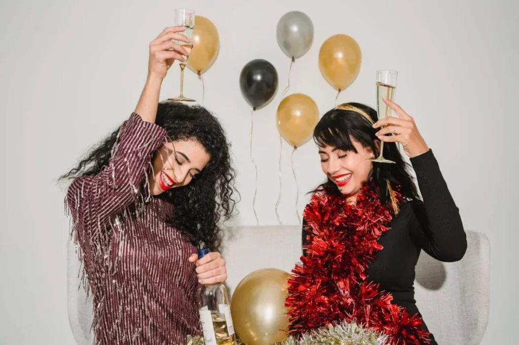 Photo by Julia Larson : https://www.pexels.com/photo/happy-women-with-glasses-of-champagne-making-toast-6113254/