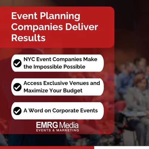 event planning companies deliver results
