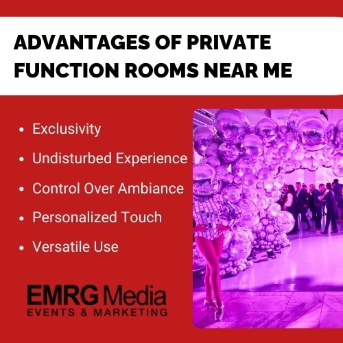 advantages of private function rooms near me