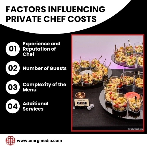 factors influencing private chef costs