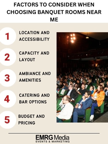 factors to consider when choosing banquet rooms near me