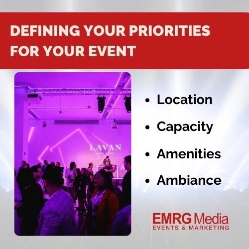 defining your priorities for your event
