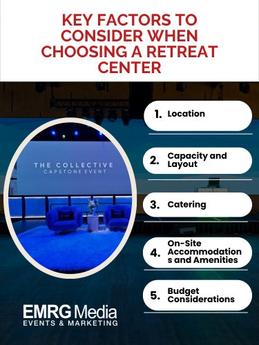 key factors to consider when choosing a retreat center