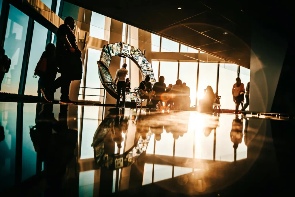 Photo by Helena Lopes: https://www.pexels.com/photo/group-of-people-photo-705792/ -- event venue