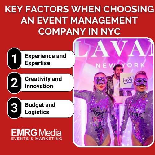 key factors when choosing an event management company in NYC