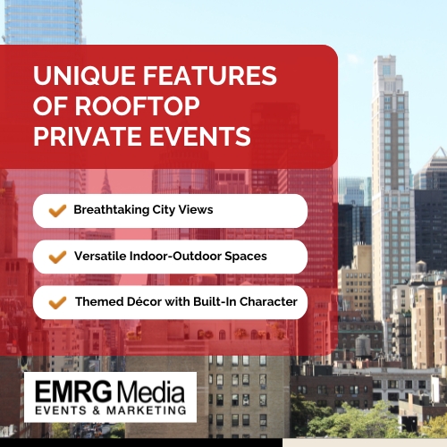 unique features of rooftop private events