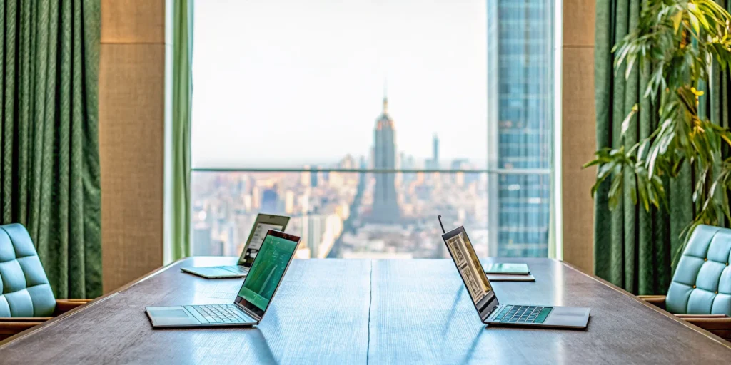 Top experiential marketing agencies use modern conference rooms for strategic planning.