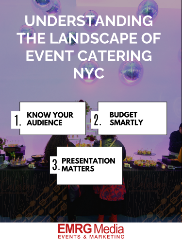 Event catering NYC breakdown know your audience, budget smartly, and focus on presentation for successful events