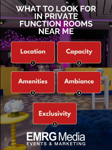 what to look for in private function rooms near me