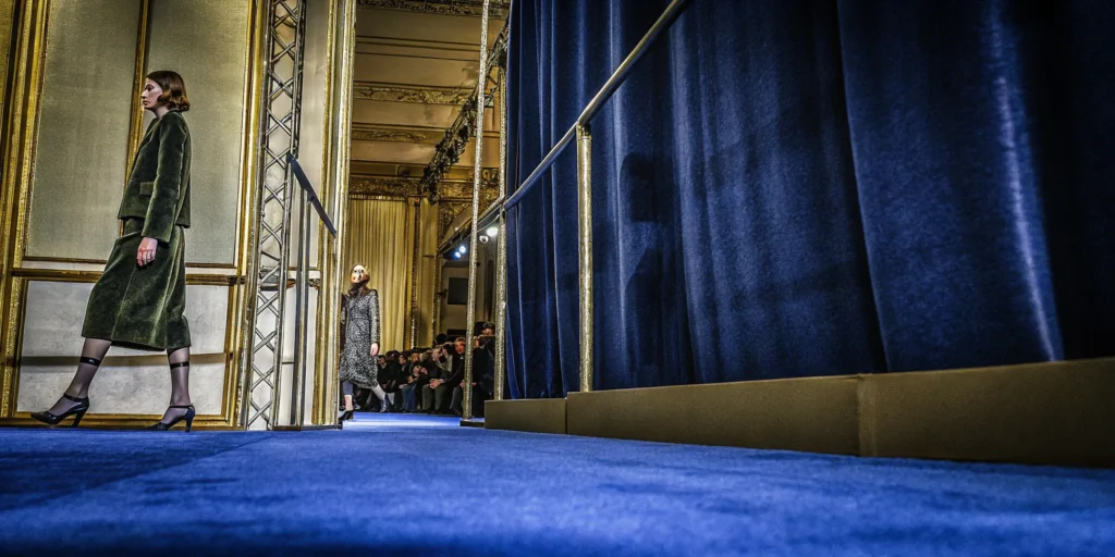 A runway show event managed by one of the top NYFW production companies.