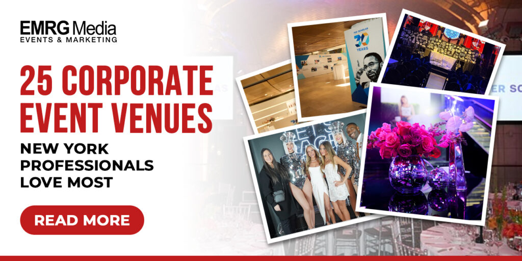Top 25 corporate event venues in New York for professionals planning company parties, meetings, or conferences.