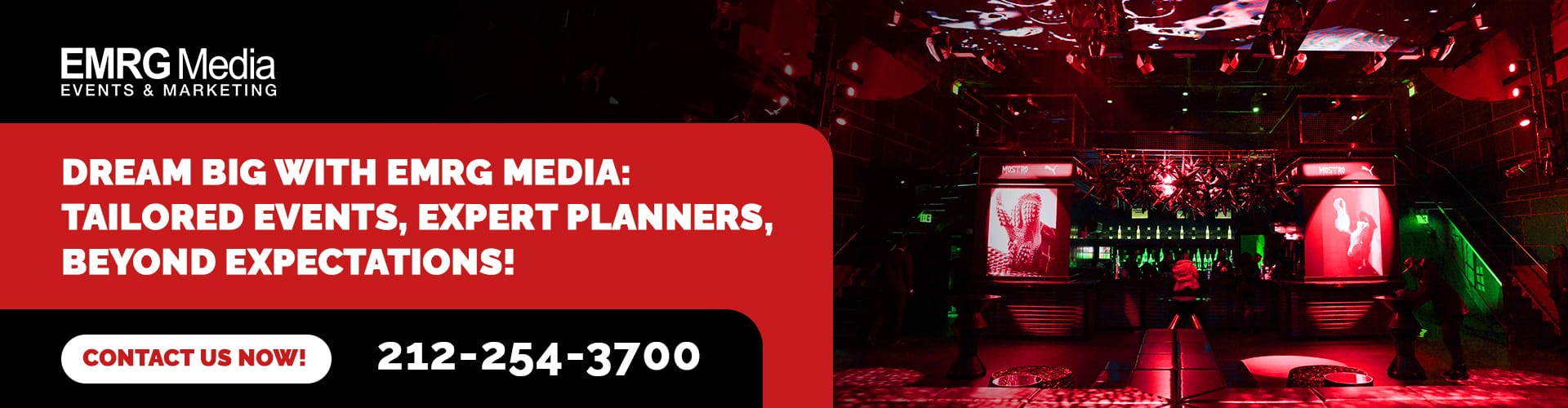 EMRG Media offers expert corporate event planning in New York with custom venues, lighting, and entertainment