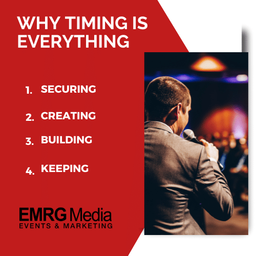 Experienced event coordinator tips on timing for NYC events, including securing venues and keeping plans on schedule