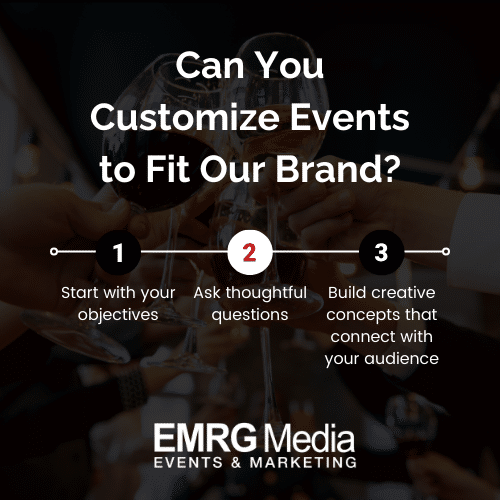 Event planners clinking glasses; EMRG Media asks how a New York corporate event agency can tailor events to your brand