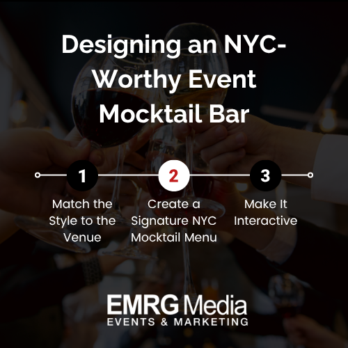 Designing an event mocktail bar in NYC with interactive stations and custom drink menu for teen celebrations