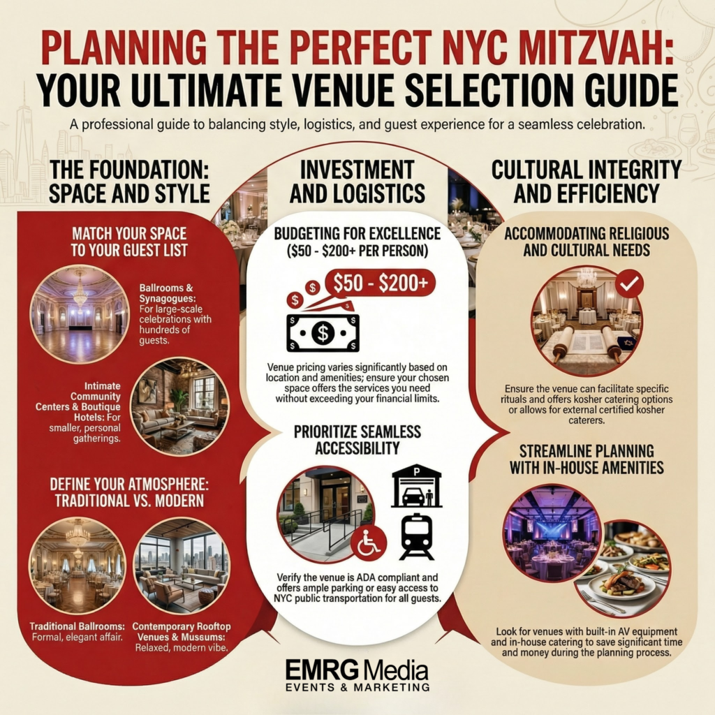 Choosing the right nyc bar and bat mitzvah venue selection guide.