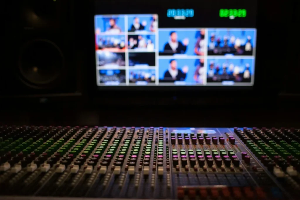 Photo by Luke Yanko: https://www.pexels.com/photo/sound-mixer-and-screen-behind-13627258/