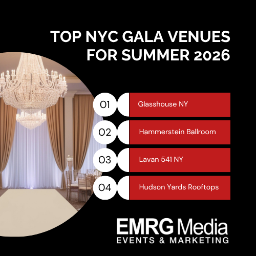 Top 2026 nyc gala venues including Glasshouse NY and Lavan 541 for summer gala planning nyc.