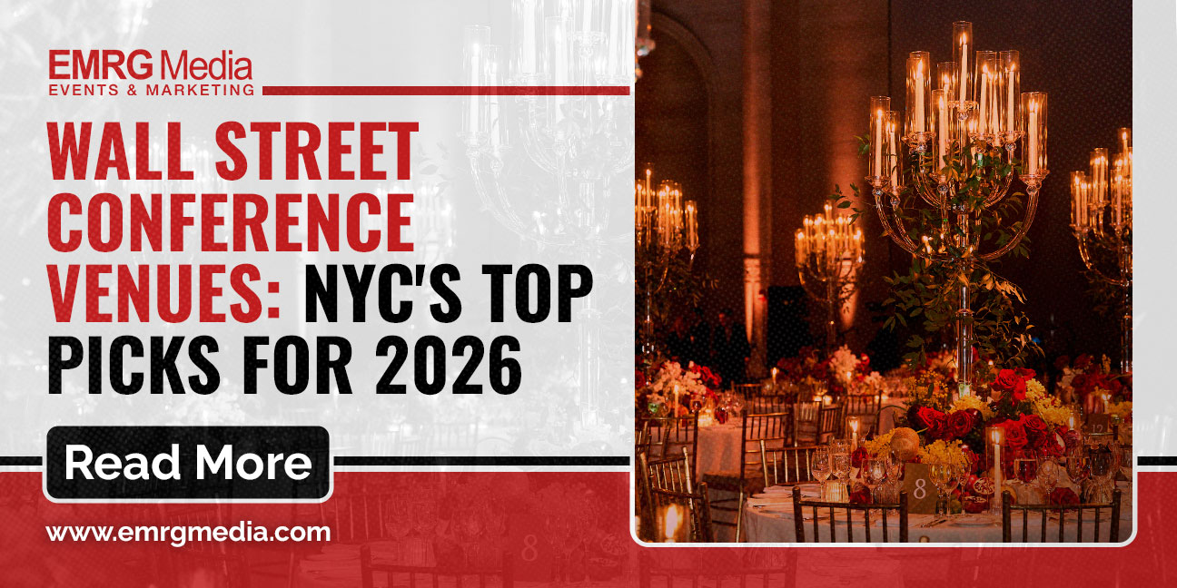 Wall Street conference venues: A lavishly decorated New York City event space for 2026, featuring floral centerpieces and ornate candelabras.