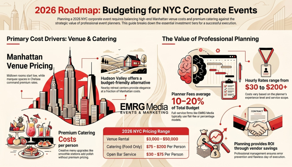 Four pillars of event management tech to help control NYC corporate event planning costs 2026.