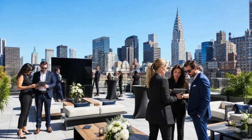 Professional Manhattan New York, NY Event Planning for a corporate rooftop product launch