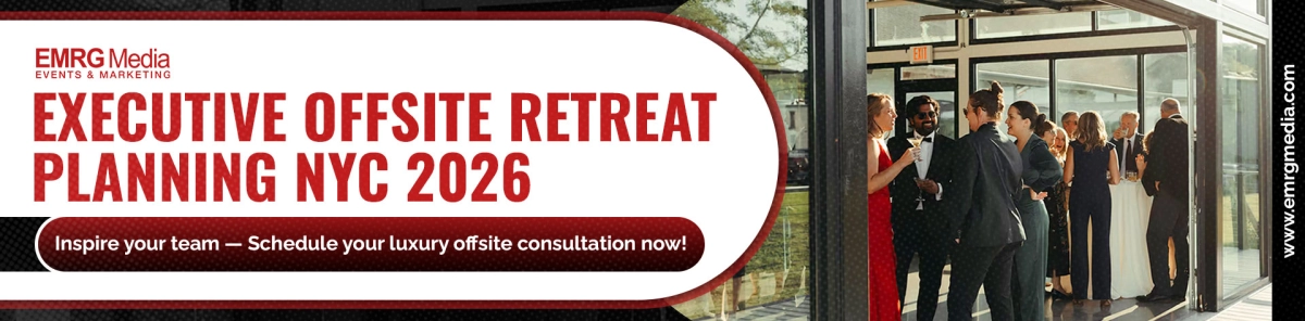 Executive Offsite Retreat Planning NYC 2026: Inspire your team. Schedule your luxury offsite consultation now! www.emrgmedia.com