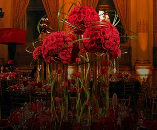 Elegant floral centerpiece at a luxury event designed by EMRG Media in New York City.