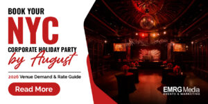 2026 venue demand guide by top corporate holiday party planners nyc featuring a premium event space