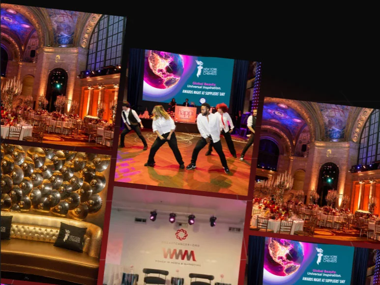 Showcase of luxury gala venues, stage productions, entertainment, and event décor by EMRG Media in New York City.