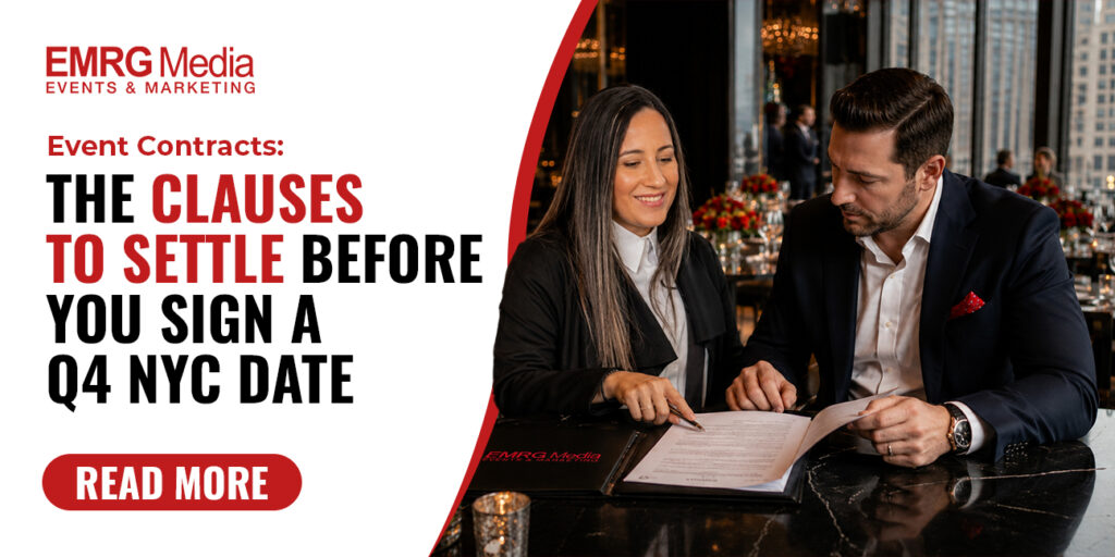 Event Contracts: The Clauses to Settle Before You Sign a Q4 NYC Date