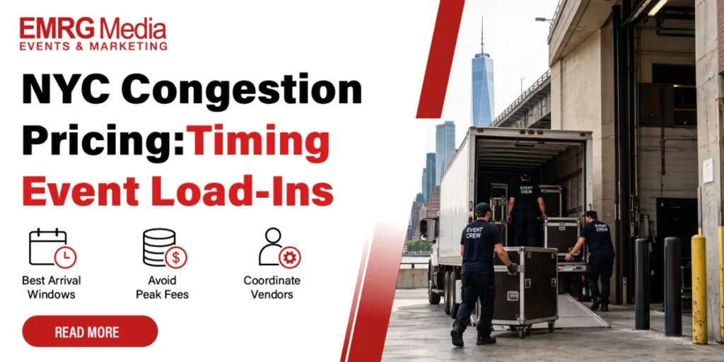 Event crew loading a production truck to beat congestion pricing nyc peak fees for Manhattan load-ins